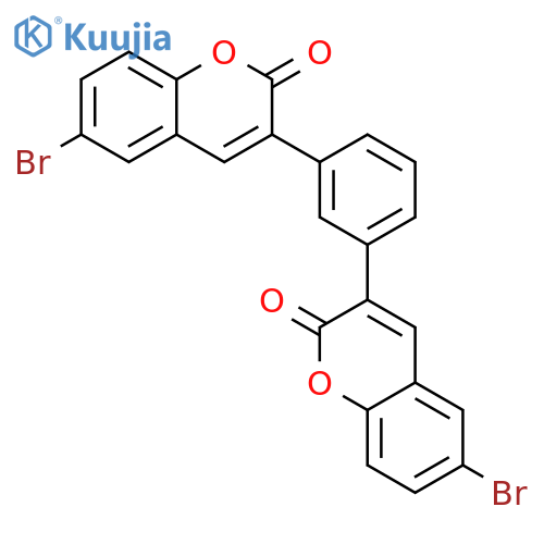 2H-1-BENZOPYRAN-2-ONE, 3,3'-(1,3-PHENYLENE)BIS[6-BROMO- structure