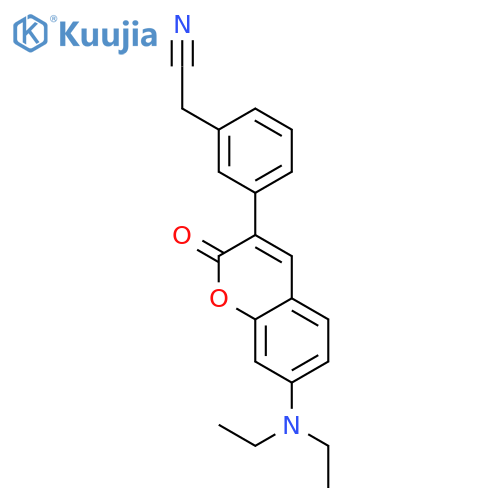 Benzeneacetonitrile, 3-[7-(diethylamino)-2-oxo-2H-1-benzopyran-3-yl]- structure