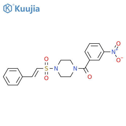 (3-Nitrophenyl)[4-[(2-phenylethenyl)sulfonyl]-1-piperazinyl]methanone structure