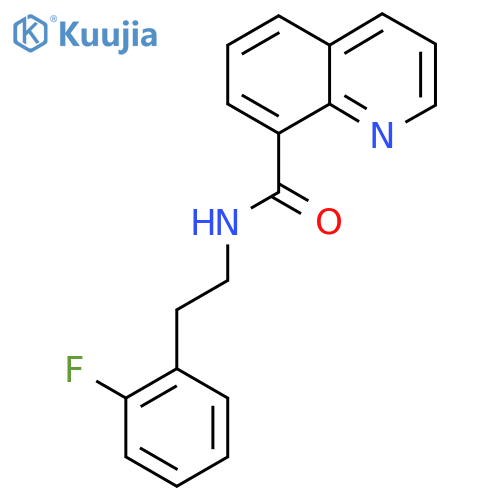 N-2-(2-Fluorophenyl)ethyl-8-quinolinecarboxamide structure