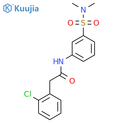 2-(2-chlorophenyl)-N-3-(dimethylsulfamoyl)phenylacetamide structure