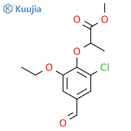 methyl 2-(2-chloro-6-ethoxy-4-formylphenoxy)propanoate structure
