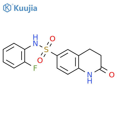 N-(2-fluorophenyl)-2-oxo-1,2,3,4-tetrahydroquinoline-6-sulfonamide structure