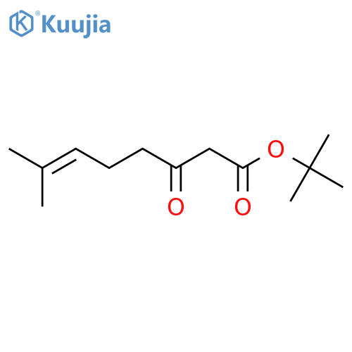 6-OCTENOIC ACID, 7-METHYL-3-OXO-, 1,1-DIMETHYLETHYL ESTER structure