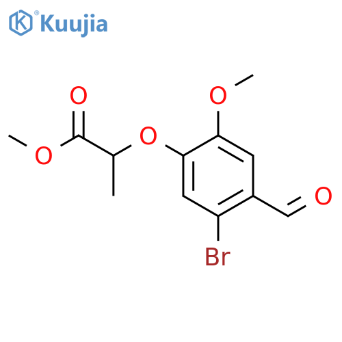 methyl 2-(5-bromo-4-formyl-2-methoxyphenoxy)propanoate structure