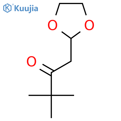 2-Butanone, 1-(1,3-dioxolan-2-yl)-3,3-dimethyl- structure