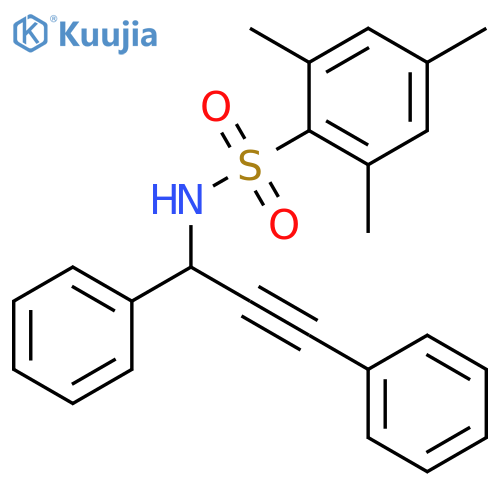 BENZENESULFONAMIDE, N-(1,3-DIPHENYL-2-PROPYNYL)-2,4,6-TRIMETHYL- structure