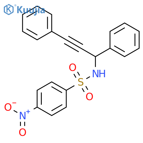 Benzenesulfonamide, N-(1,3-diphenyl-2-propynyl)-4-nitro- structure