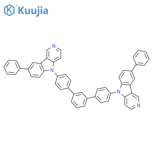 5H-PYRIDO[4,3-B]INDOLE, 5,5'-[1,1':3',1''-TERPHENYL]-4,4''-DIYLBIS[8-PHENYL- structure