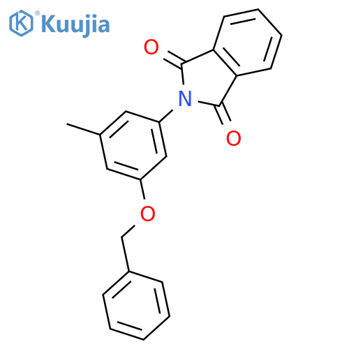 1H-ISOINDOLE-1,3(2H)-DIONE, 2-[3-METHYL-5-(PHENYLMETHOXY)PHENYL]- structure