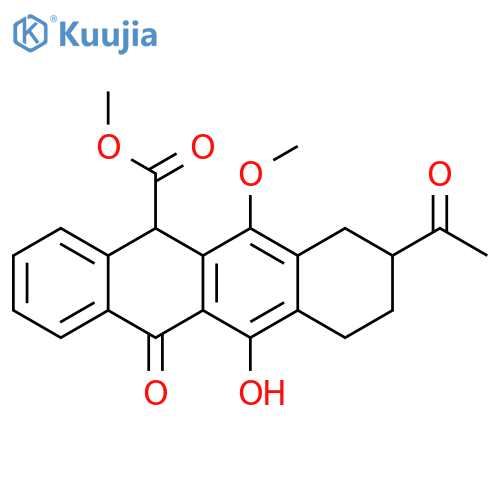 5-Naphthacenecarboxylic acid, 8-acetyl-5,7,8,9,10,12-hexahydro-11-hydroxy-6-methoxy-12-oxo-, methyl ester structure