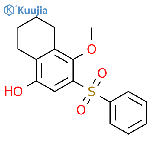 1-NAPHTHALENOL, 5,6,7,8-TETRAHYDRO-4-METHOXY-3-(PHENYLSULFONYL)- structure