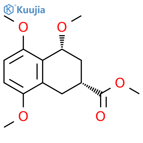 2-Naphthalenecarboxylic acid, 1,2,3,4-tetrahydro-4,5,8-trimethoxy-, methyl ester, (2R,4R)-rel- structure