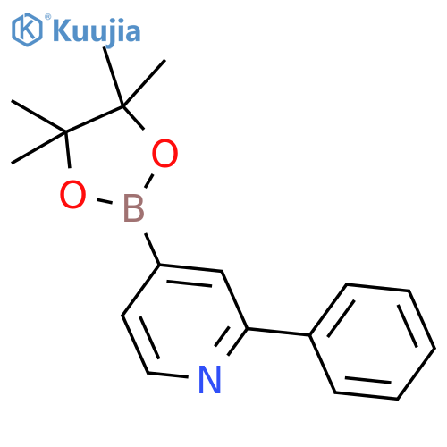 2-Phenyl-4-(4,4,5,5-tetramethyl-1,3,2-dioxaborolan-2-yl)pyridine structure
