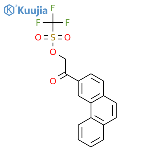 Methanesulfonic acid, trifluoro-, 2-oxo-2-(3-phenanthrenyl)ethyl ester structure