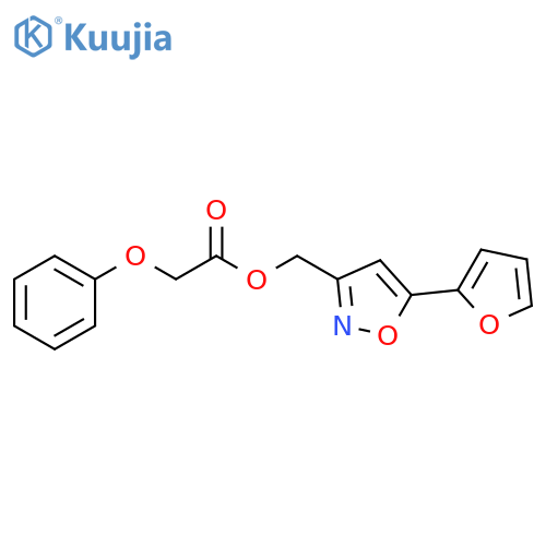 5-(furan-2-yl)-1,2-oxazol-3-ylmethyl 2-phenoxyacetate structure