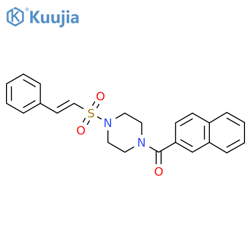1-(Naphthalene-2-carbonyl)-4-(2-phenylethenesulfonyl)piperazine structure
