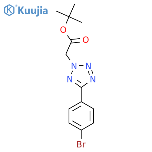 tert-butyl 2-5-(4-bromophenyl)-2H-1,2,3,4-tetrazol-2-ylacetate structure