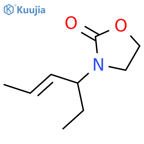 2-OXAZOLIDINONE, 3-[(2E)-1-ETHYL-2-BUTENYL]- structure