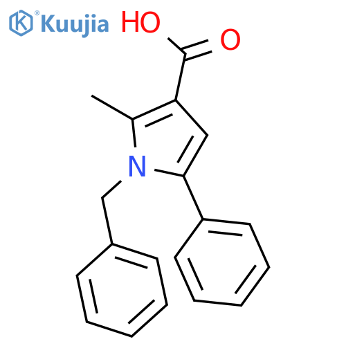 1-Benzyl-2-methyl-5-phenyl-1H-pyrrole-3-carboxylic acid structure