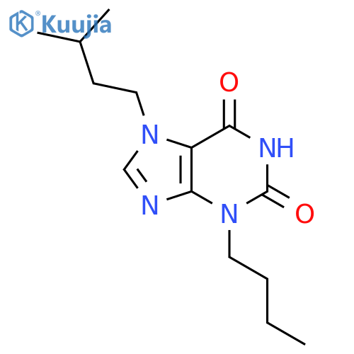 3-butyl-7-(3-Methylbutyl)-2,3,6,7-tetrahydro-1H-purine-2,6-dione structure