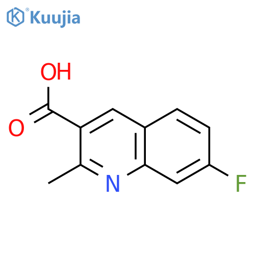 7-fluoro-2-methylquinoline-3-carboxylic acid structure
