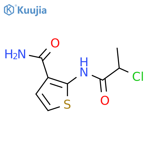 2-(2-Chloropropanamido)thiophene-3-carboxamide structure