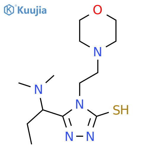 5-[1-(dimethylamino)propyl]-4-[2-(morpholin-4-yl)ethyl]-4H-1,2,4-triazole-3-thiol structure