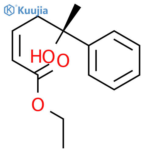 2-HEXENOIC ACID, 5-HYDROXY-5-PHENYL-, ETHYL ESTER, (2Z,5R)- structure