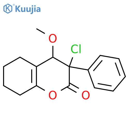 2H-1-Benzopyran-2-one,3-chloro-3,4,5,6,7,8-hexahydro-4-methoxy-3-phenyl- structure