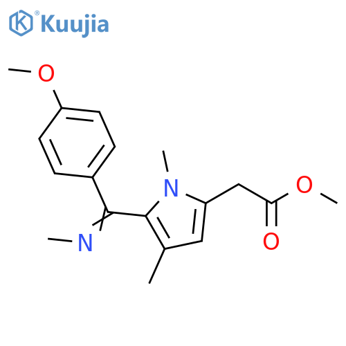 1H-Pyrrole-2-acetic acid,5-[(4-methoxyphenyl)(methylimino)methyl]-1,4-dimethyl-, methyl ester structure