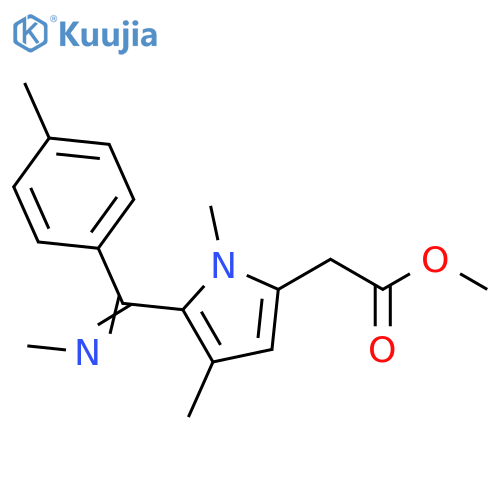 1H-Pyrrole-2-acetic acid, 1,4-dimethyl-5-[(methylimino)(4-methylphenyl)methyl]-, methyl ester structure