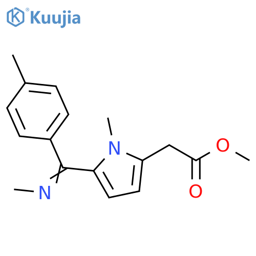 1H-Pyrrole-2-acetic acid, 1-methyl-5-[(methylimino)(4-methylphenyl)methyl]-, methyl ester structure