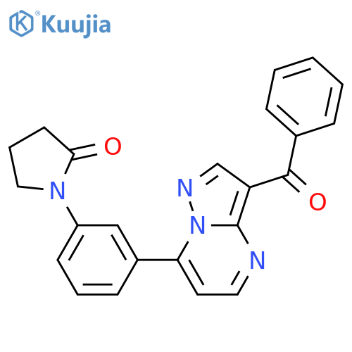 2-Pyrrolidinone, 1-[3-(3-benzoylpyrazolo[1,5-a]pyrimidin-7-yl)phenyl]- structure