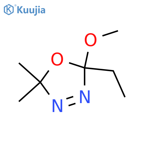 1,3,4-Oxadiazole, 2-ethyl-2,5-dihydro-2-methoxy-5,5-dimethyl- structure