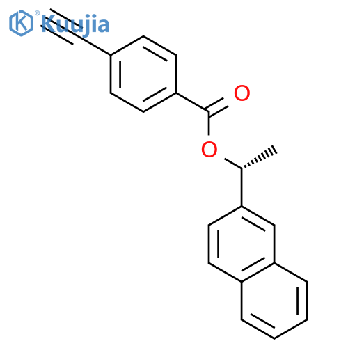 Benzoic acid, 4-ethynyl-, (1R)-1-(2-naphthalenyl)ethyl ester structure