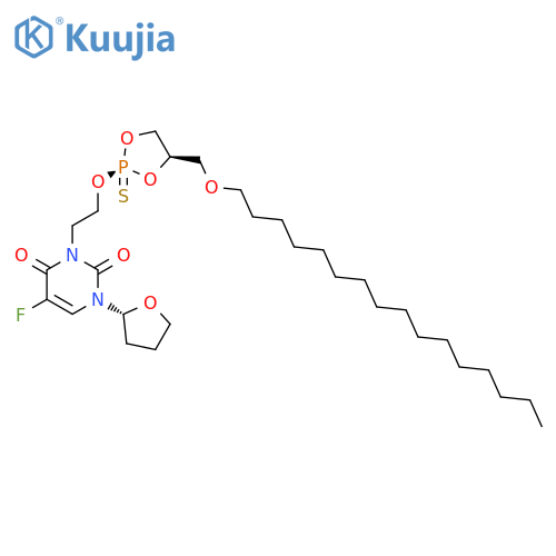 2,4(1H,3H)-PYRIMIDINEDIONE, 5-FLUORO-3-[2-[[(2R,4R)-4-[(HEXADECYLOXY)METHYL]-2-SULFIDO-1,3,2-DIOXAPHOSPHOLAN-2-YL]OXY]ETHYL]-1-[(2R)-TETRAHYDRO-2-FURANYL]-, REL- structure