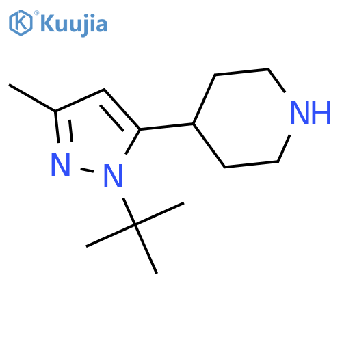 Piperidine, 4-[1-(1,1-dimethylethyl)-3-methyl-1H-pyrazol-5-yl]- structure