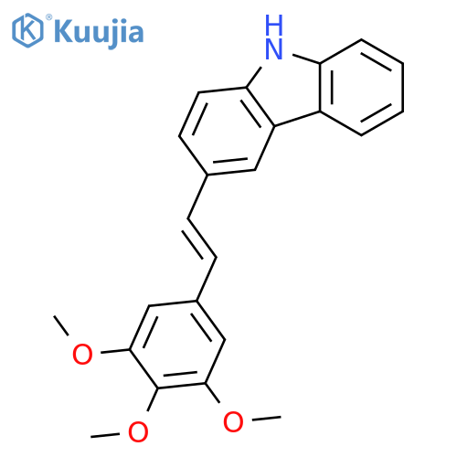 9H-CARBAZOLE, 3-[2-(3,4,5-TRIMETHOXYPHENYL)ETHENYL]- structure