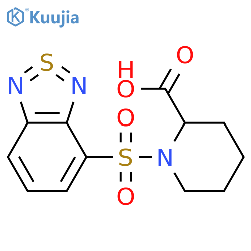 1-(2,1,3-benzothiadiazole-4-sulfonyl)piperidine-2-carboxylic acid structure