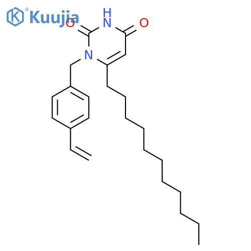 2,4(1H,3H)-Pyrimidinedione, 1-[(4-ethenylphenyl)methyl]-6-undecyl- structure