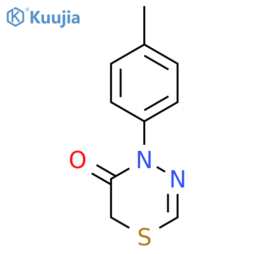 4H-1,3,4-Thiadiazin-5(6H)-one, 4-(4-methylphenyl)- structure