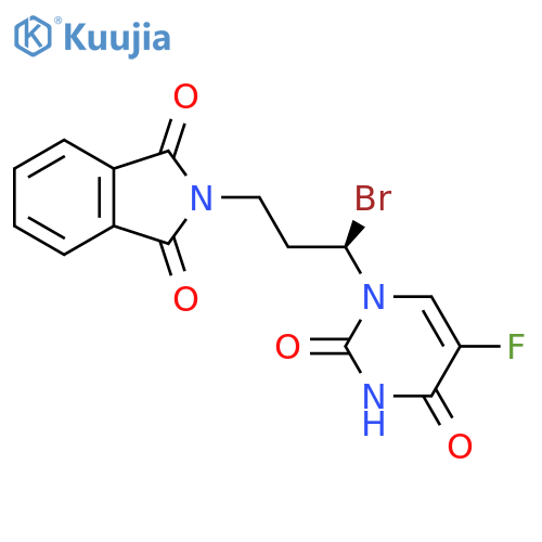1H-Isoindole-1,3(2H)-dione,2-[3-bromo-3-(5-fluoro-3,4-dihydro-2,4-dioxo-1(2H)-pyrimidinyl)propyl]-,(R)- structure