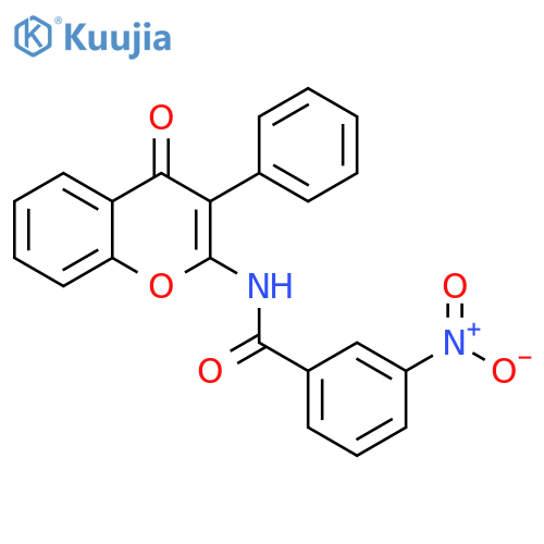 3-nitro-N-(4-oxo-3-phenyl-4H-chromen-2-yl)benzamide structure