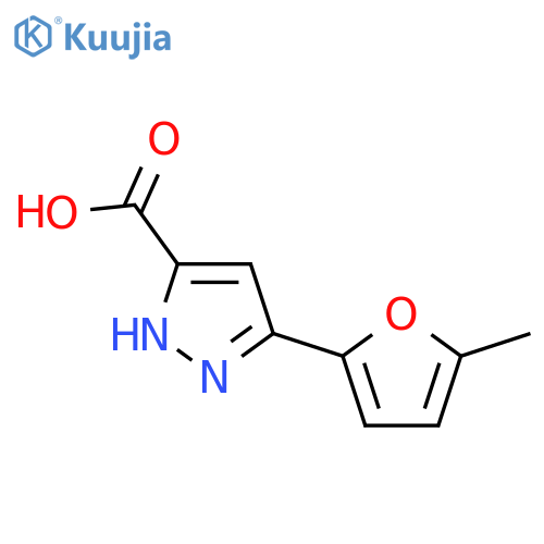 3-(5-methylfuran-2-yl)-1H-pyrazole-5-carboxylic acid structure