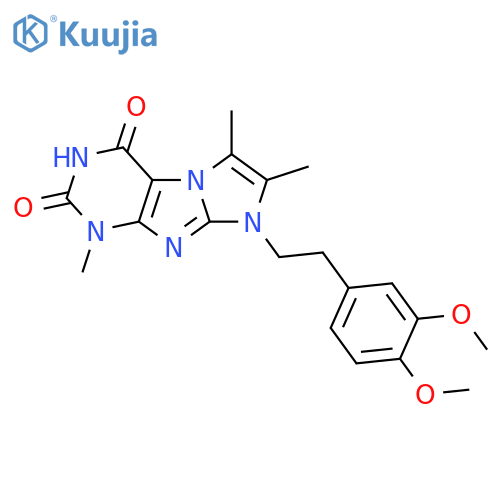 8-2-(3,4-dimethoxyphenyl)ethyl-1,6,7-trimethyl-1H,2H,3H,4H,8H-imidazo1,2-gpurine-2,4-dione structure