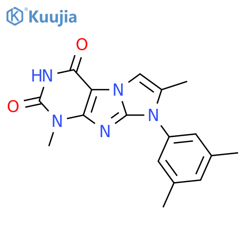 8-(3,5-dimethylphenyl)-1,7-dimethyl-1H,2H,3H,4H,8H-imidazo1,2-gpurine-2,4-dione structure