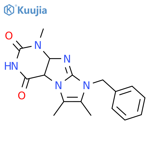 8-benzyl-1,6,7-trimethyl-1H,2H,3H,4H,8H-imidazo1,2-gpurine-2,4-dione structure