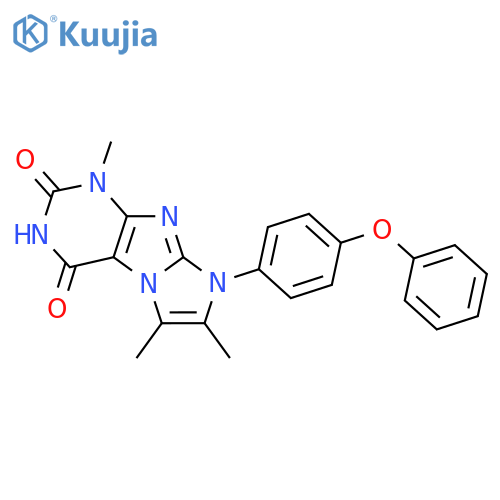 1,6,7-trimethyl-8-(4-phenoxyphenyl)-1H,2H,3H,4H,8H-imidazo1,2-gpurine-2,4-dione structure