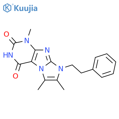 1,6,7-trimethyl-8-(2-phenylethyl)-1H,2H,3H,4H,8H-imidazo1,2-gpurine-2,4-dione structure